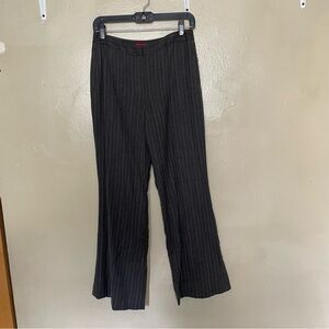 anne klein grey striped trousers